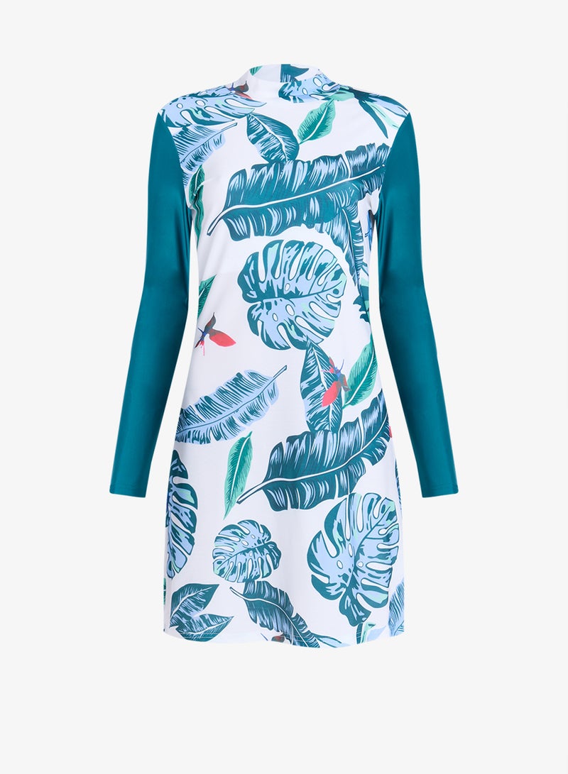 خزانة طقم تونيك سباحة مع كفتان وبنطلون - Image 3